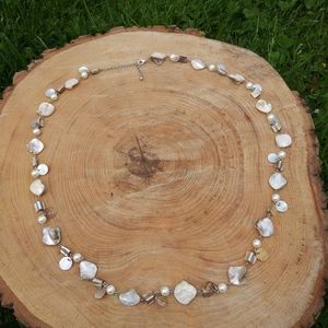 Mother of Pearl Chain Link Necklace 🌴🌺